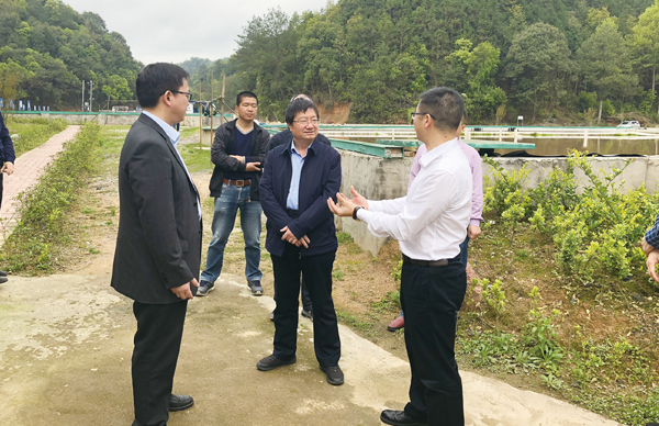 贛州市副市長胡聚文調研我司定南馬山逕、石陂角稀土尾水收集處理站